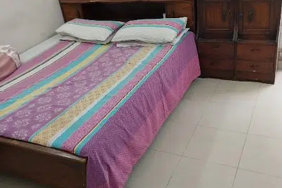 double bed with mattress