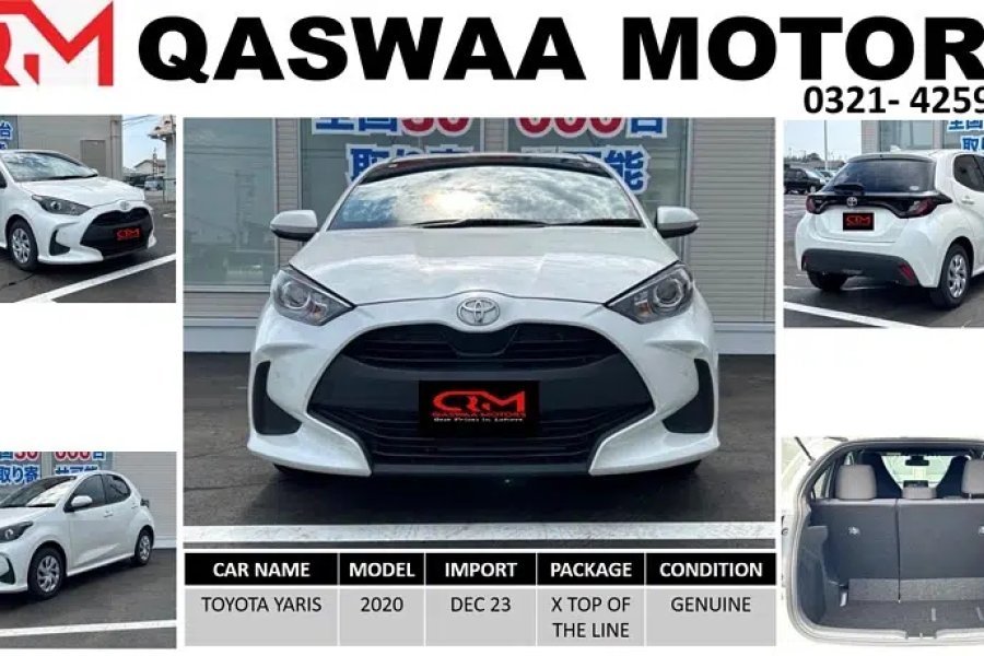 TOYOTA YARIS 2020 MODEL 2024 IMPORT 4 GRADE YARIS 2020 Japanese Johar Town Phase 1, Lahore