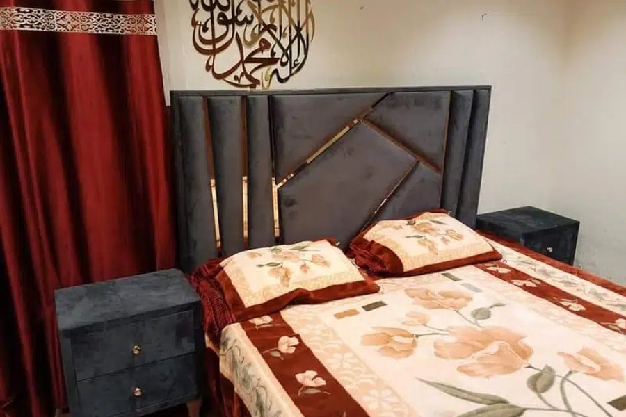bed set/wooden bed set/side table/dressing/Fusniture Valencia Town, Lahore