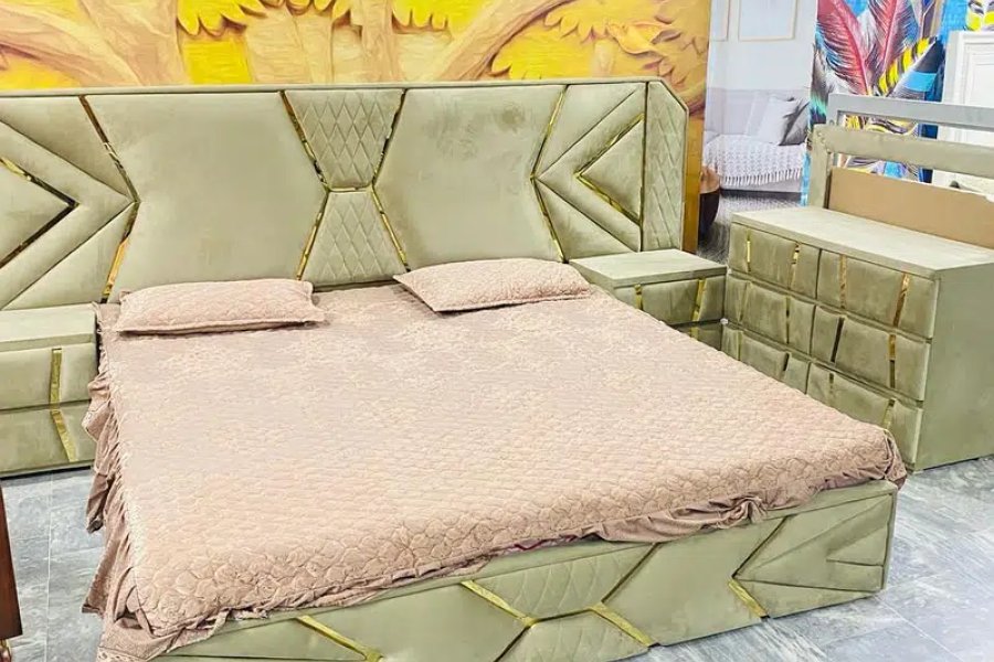 bed dressing side table/double bed/bed/bed set/Furniture/bedroom set DHA Defence, Islamabad