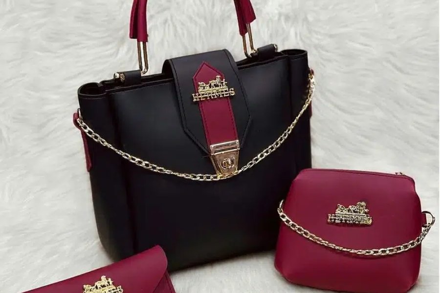 Women&#39;s PU Leather Plain Handbag, Pack Of 3| Free Delivery Allama Iqbal Town - Huma Block, Lahore