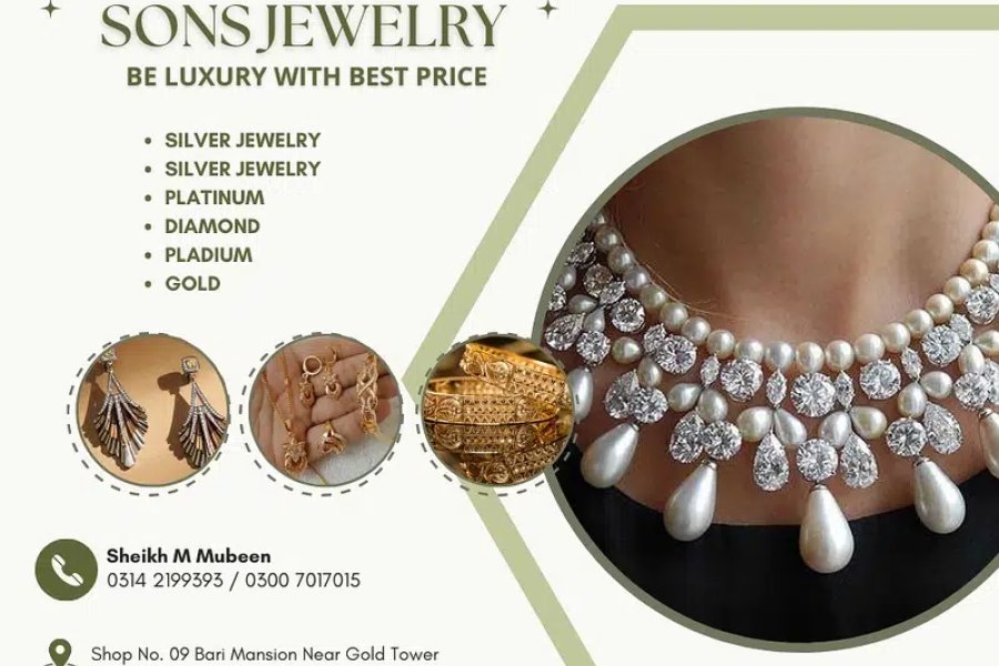 YAQOOB & SON JEWELLERS DIAMOND , GOLD , PLATINUM , PLADIUM and SILVER Altaf Hussain Road, Karachi