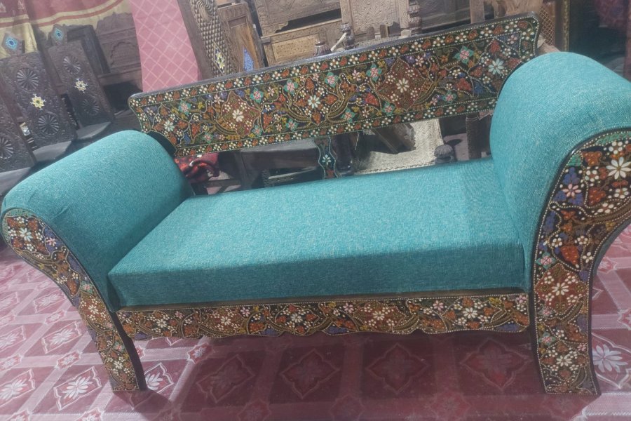 Wooden Sofa with Comfortable Foam and Traditional Design