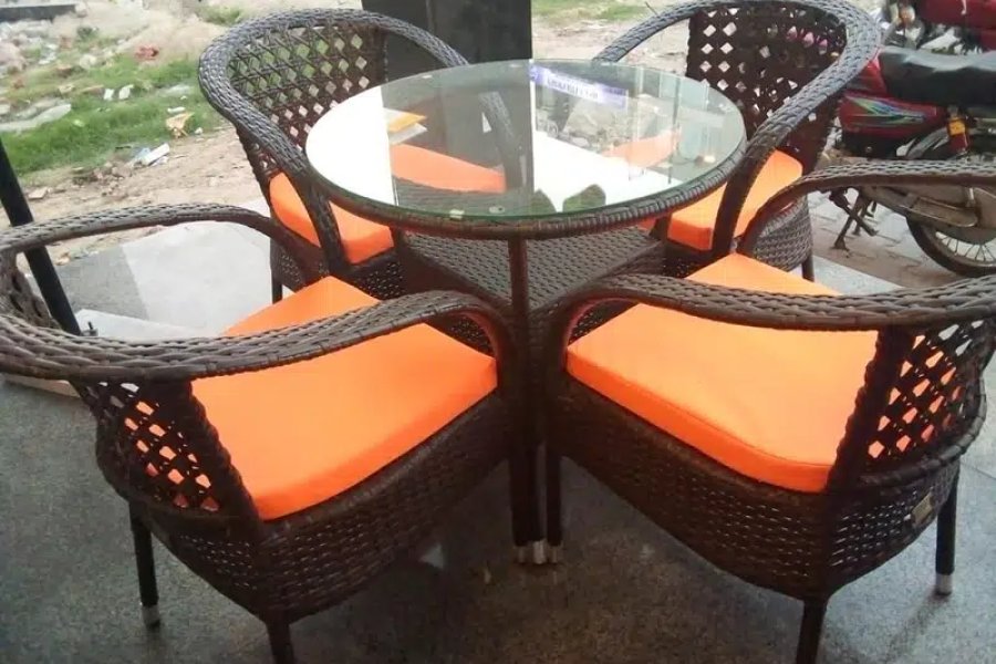 رتن آؤٹ ڈور فرنیچر لاہور، ریسٹورنٹ کیفے کرسیاں، کھانے کی میزیں ماڈل ٹاؤن لنک روڈ، لاہور