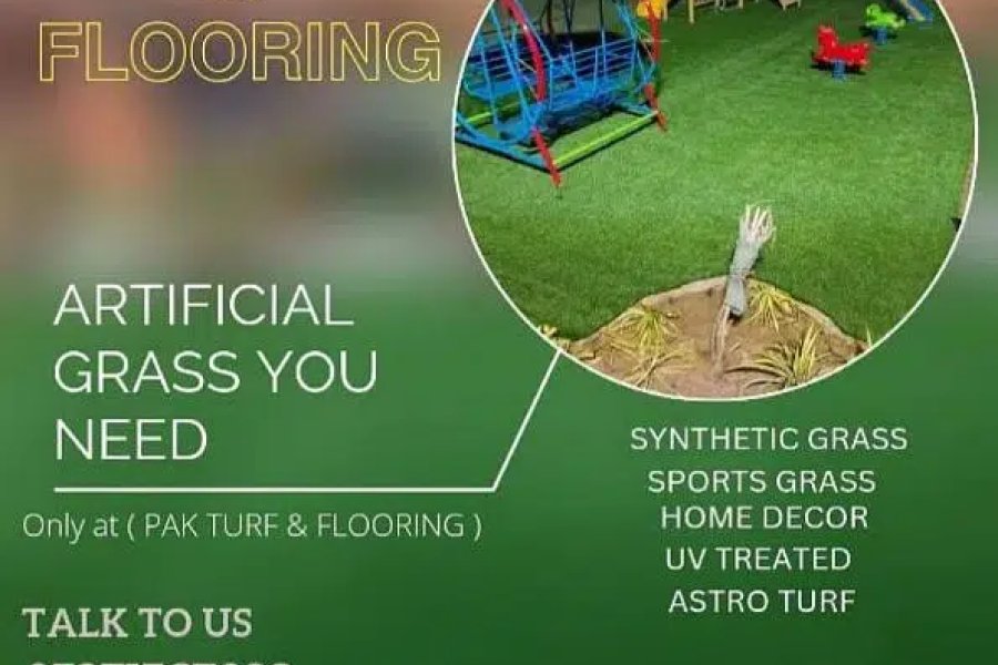 پاک ٹرف اینڈ فلورنگ یونیورسٹی روڈ کراچی کے ساتھ بہترین مصنوعی گارس اور آسٹروٹرف وال گراس