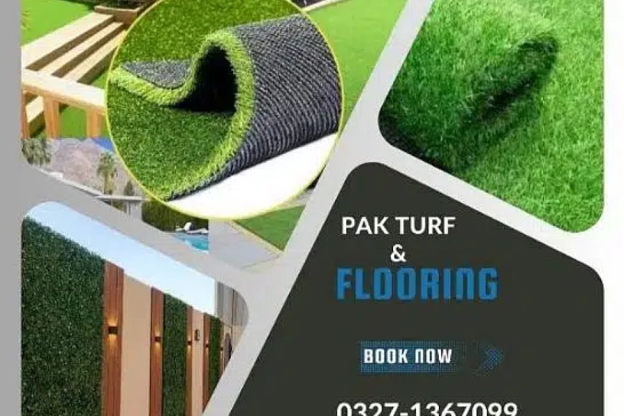 Turkish Artificial Grass, Lawn Balcony Garss with Fitting Available Federal B Area, Karachi