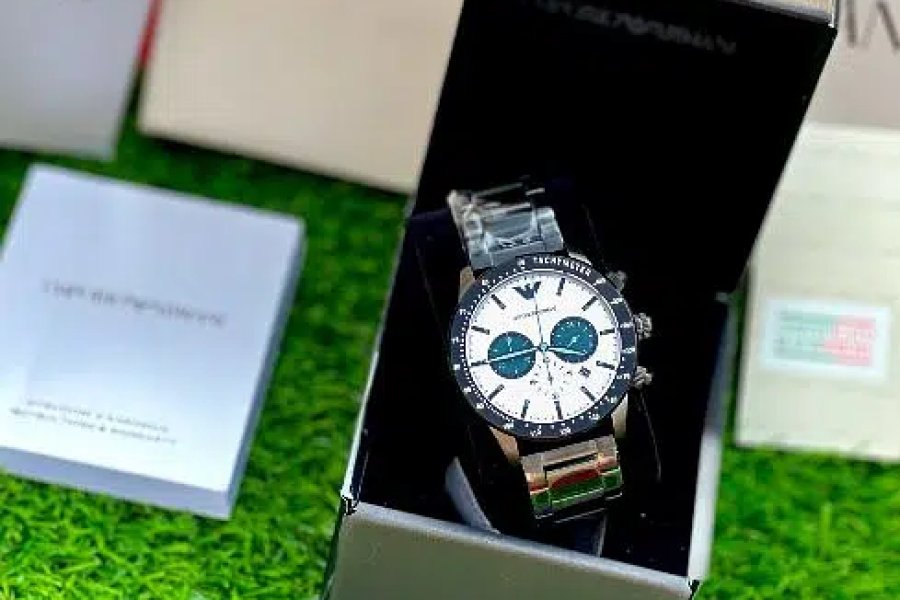 Original EMPORIO ARMANI AR11471 Gunmetal Watch With Complete Box DHA Phase 1, Lahore