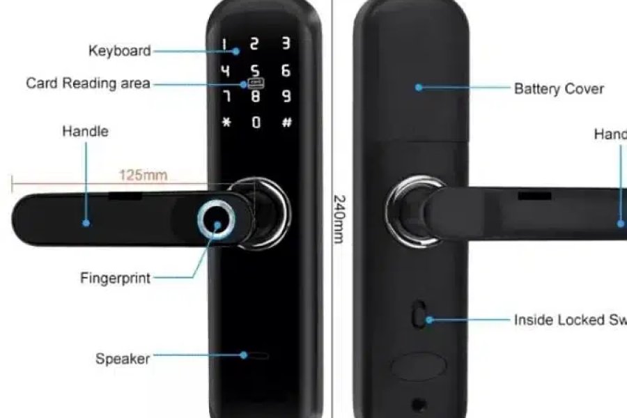 اسمارٹ وائی فائی فنگر پرنٹ لکڑی، شیشے کے دروازے کا لاک جیون سٹی ہاؤسنگ سکیم، ساہیوال