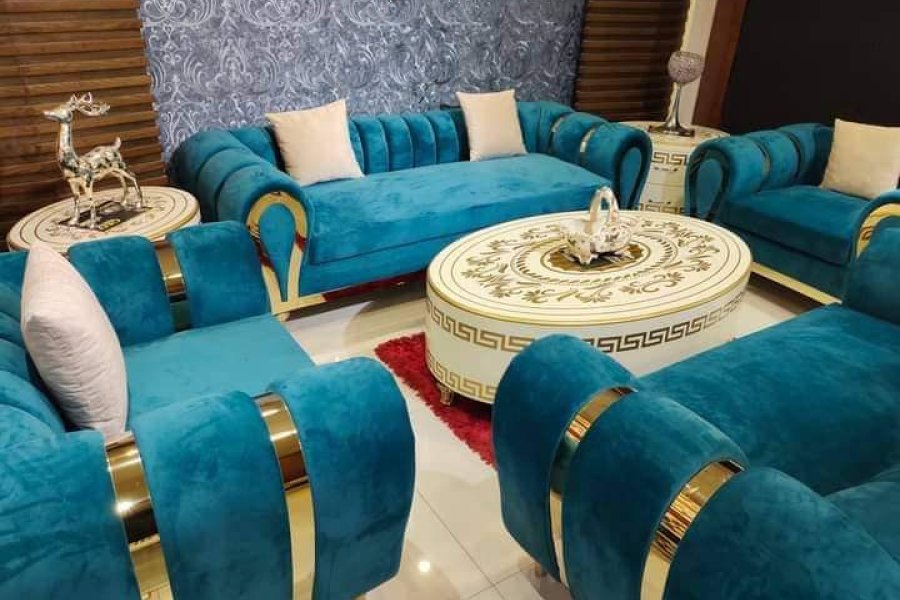 Sofa Set( huge Accommodation)with Round Tables for Drawing Room