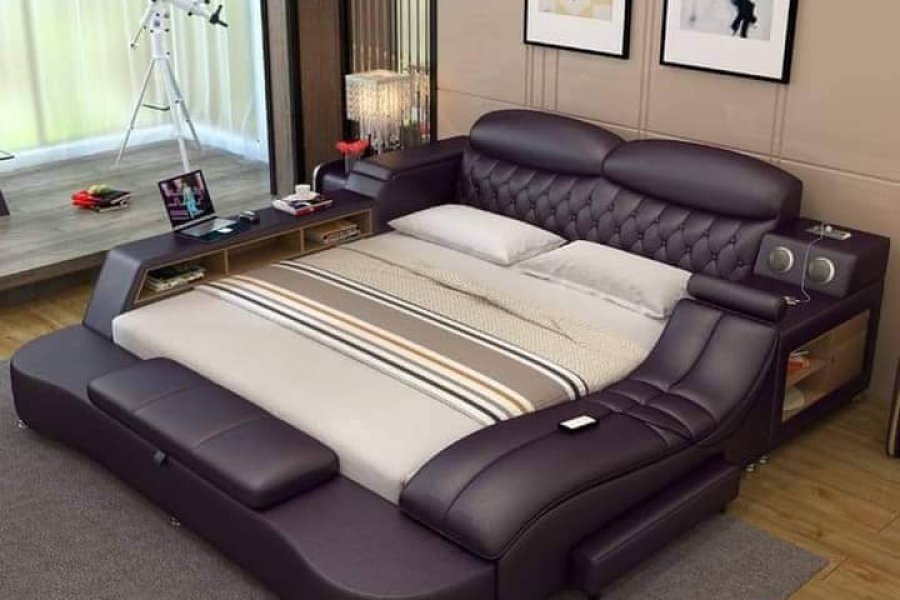 Sofa com bed Adjustable with Luxury comfort with Racks available