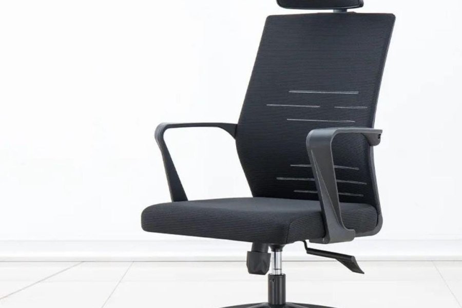 Office Seat with Revolving Wheels and Adjustment