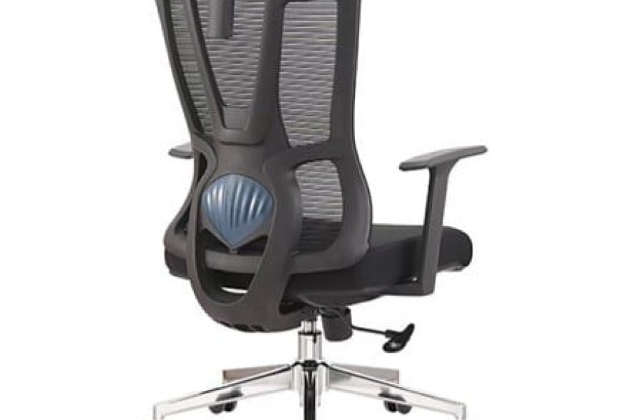 Office Seat in Black with Comfortable Head, back , arm Support