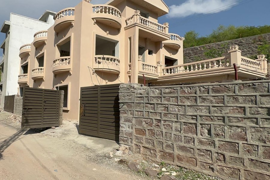 Newly build near completion premier 3 side corner house for sale on Main upper Bani Gala road Islamabad.