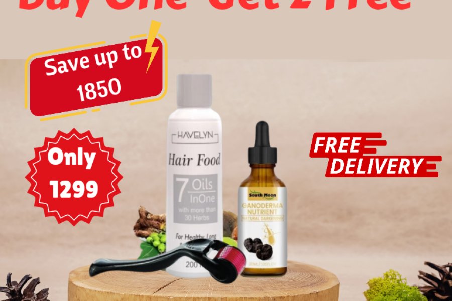 Buy 7 Oil Hair Food With Free Derma Roller And Drakkar Natural Darking Hair Oil