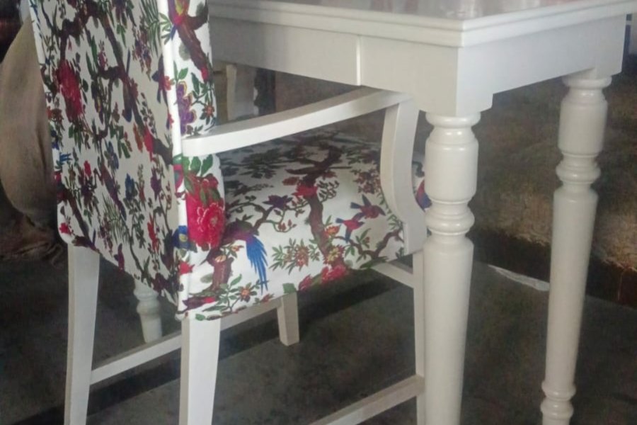 Wooden Table & Chair with Foam