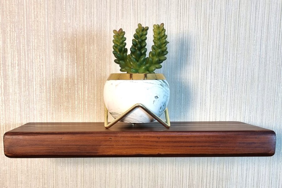 Premium Quality Real Solid Wood Wall Floating Shelve, (Hidden Bracket), Solid Wood Shelve, Decor Shelf, Decor Mounted Wall Shelve