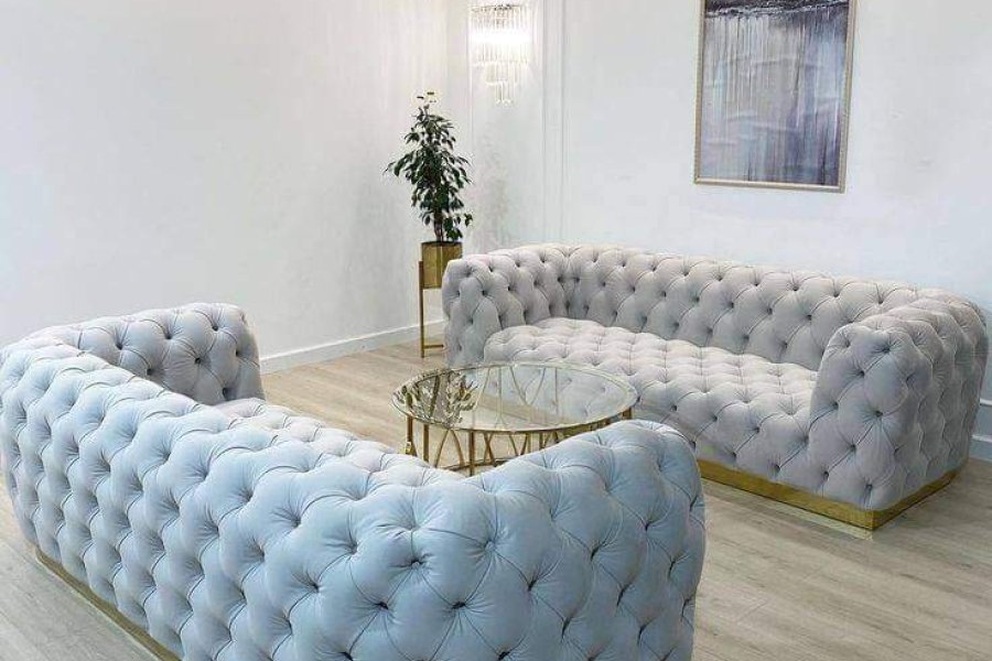 2 Large Sofas(7 Seater) with Center Table