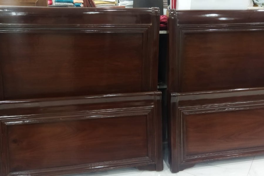 2 x Single Beds (Pair of Wooden Single Beds)