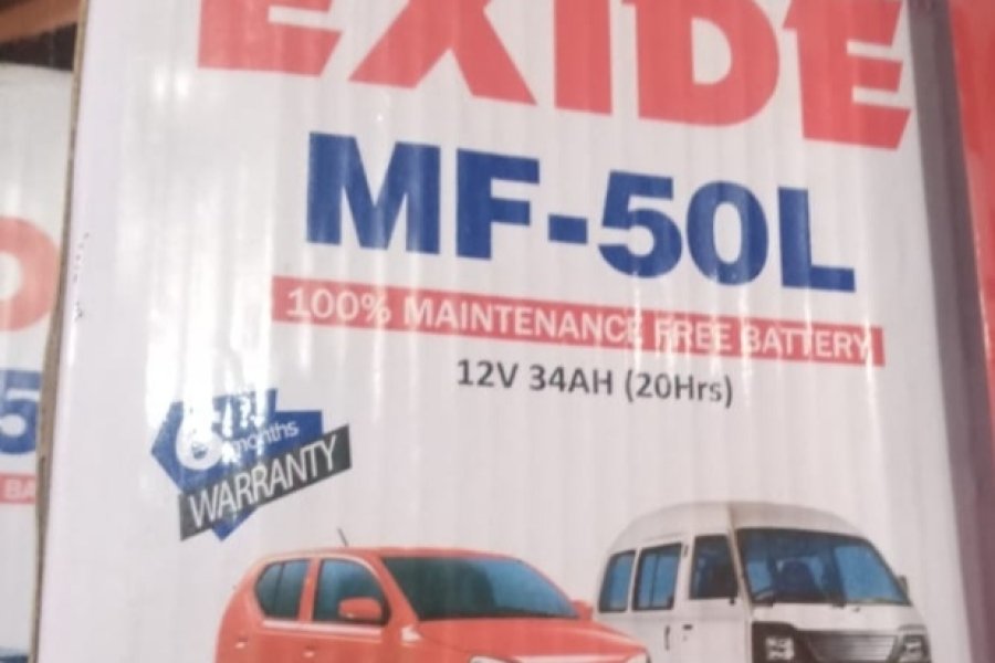 EXIDE MF-50L ( 12V    34AH)  Maintenance Free Brand-New Battery