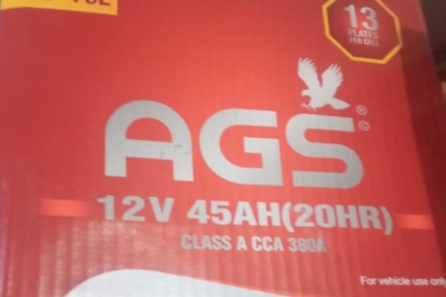 AGS MF-70L (12V 45AH) مینٹیننس فری بالکل نئی بیٹری