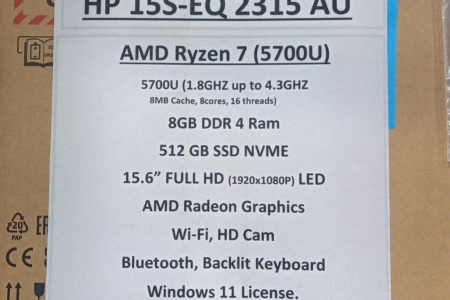 HP 15S-EQ 2315 AU Laptop by A TECH MALL Saddar Market Rawalpindi