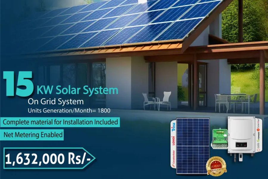 15 کلو واٹ مکمل سولر سسٹم الیکٹرانک سولر پینلز سولر وغیرہ