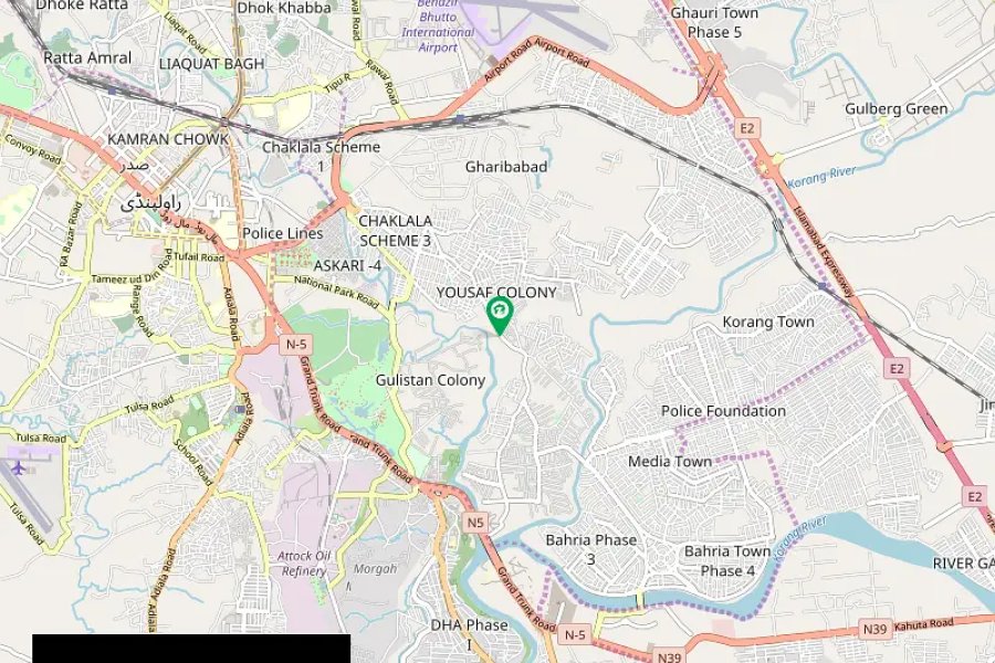 چکلالہ سکیم 3 راولپنڈی کے قریب چوہدری بوستان خان روڈ پر ایک خوبصورت کمرشل پلاٹ، بہترین جگہ برائے فروخت