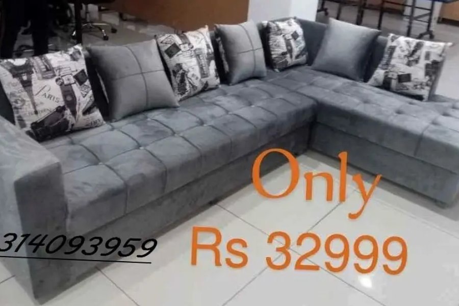 ایل شکل کا صوفہ سیٹ، مولٹی فوم، کارنر سوفی سیٹ
