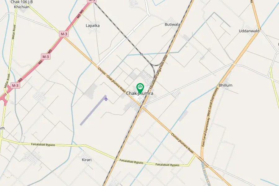 چک 126 آر بی نزد جمرہ روڈ پر 70 کنال زرعی زمین برائے فروخت