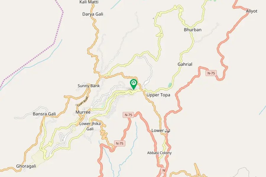 جھیکا گلی کی مین روڈ پر ہوٹل/ اپارٹمنٹس کے لیے ایک خوبصورت پلاٹ دستیاب ہے۔