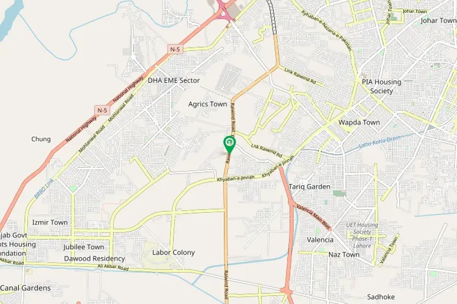 725 FEET WIDE FRONT 173 KANAL LAND AVAILABLE FOR SALE AT MAIN RAIWIN ROAD