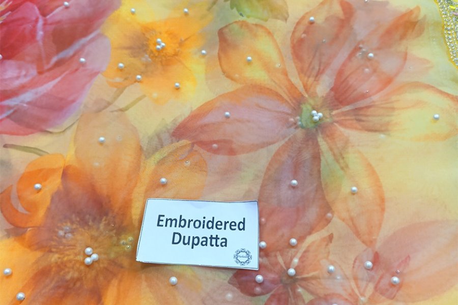 Baroque Digital Printed Swiss Lawn Collection -Yellow Floral