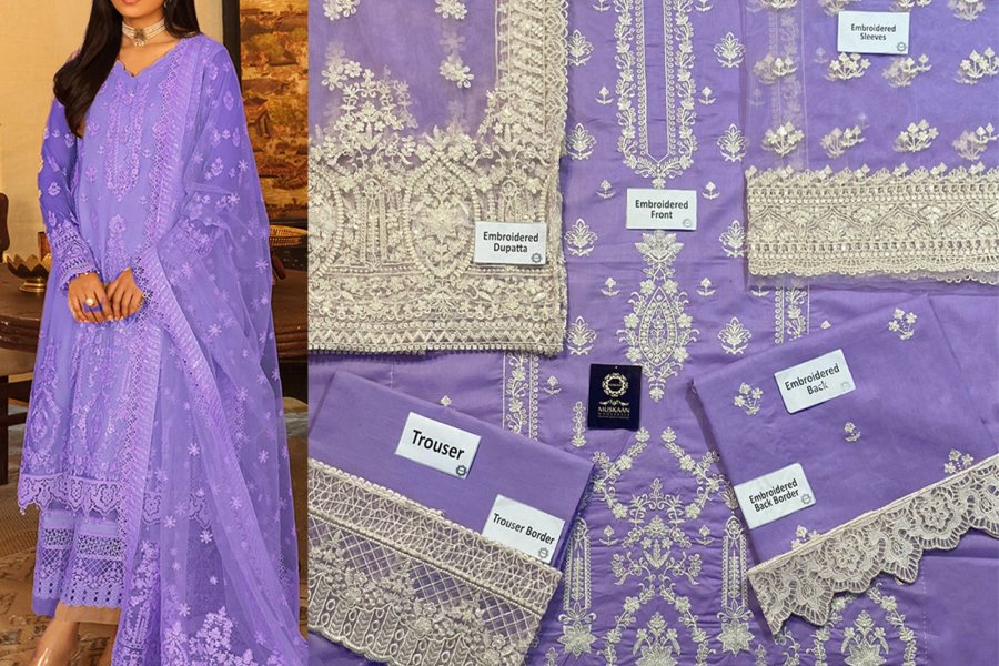 باروک ایمبرائیڈری ہینڈ ورک فارمل ویڈنگ کلیکشن ماکسی- ڈارک براؤن ( کنگ کاپی)