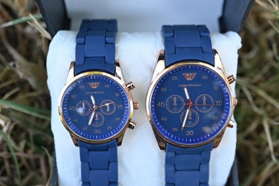 ایکسپورو وارمائی جوڑے کی گھڑیاں (1 باکس میں 2) خواتین + مرد گھڑیاں