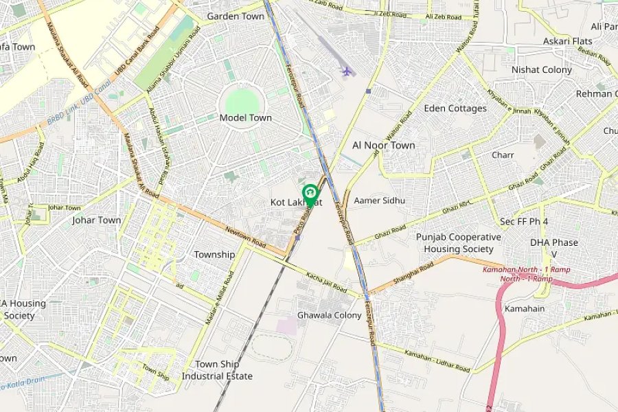 مین پیکو روڈ پر 4 کنال کا پلاٹ