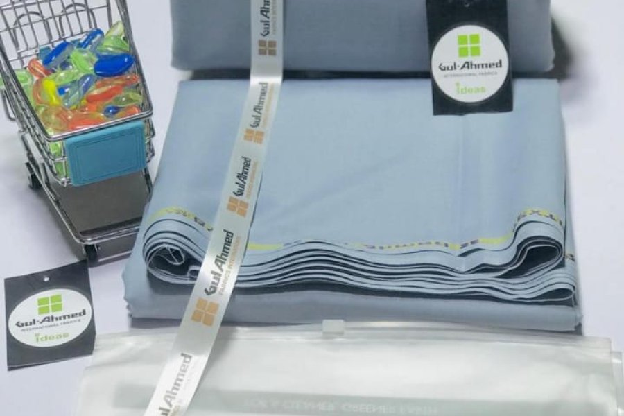 Gul Ahmad WashnWear Plain Unstitched Suit for Men