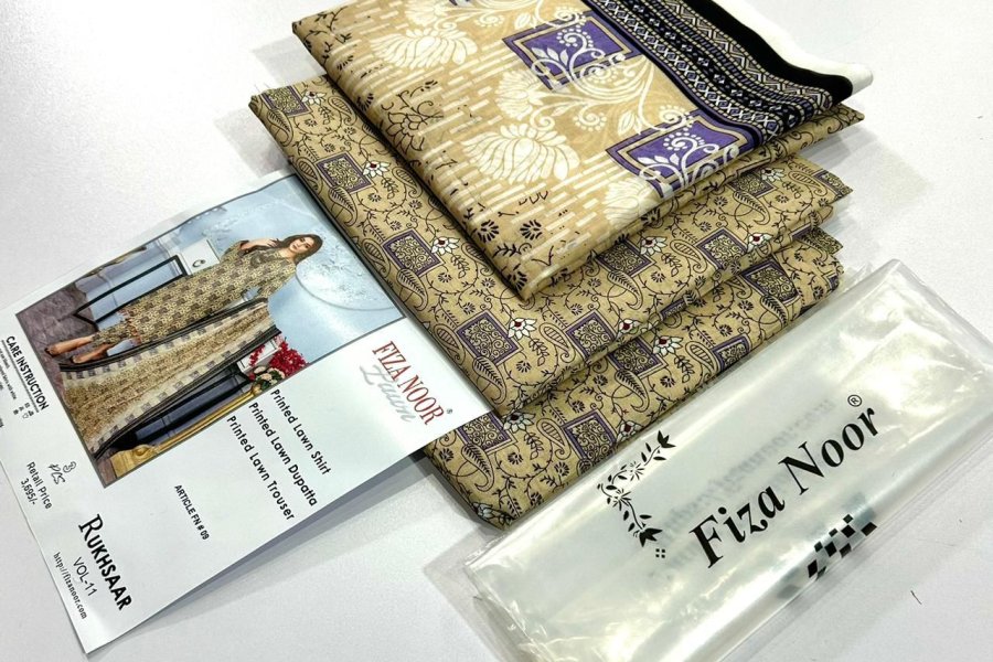 Fiza Noor 100% Original 3pc Printed Collection