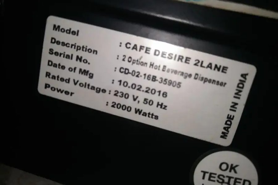 Coffee and tea machine two lane