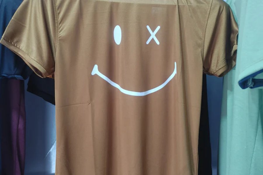 Men Smily Printed T Shirt by Kragnify