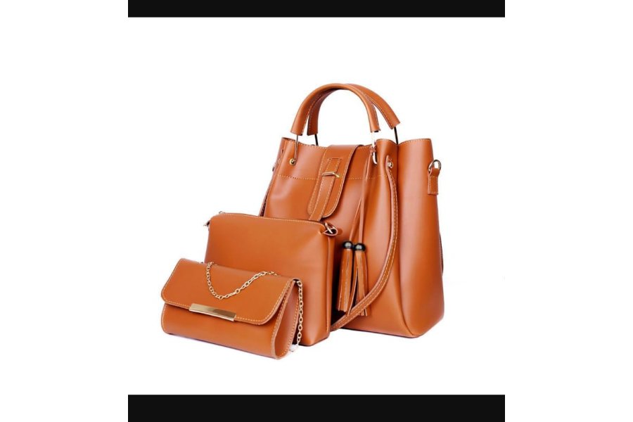 3 in1 Women Leather Bag ( Shoulder Bag, Cross body &amp; Pouch 3 in 1)