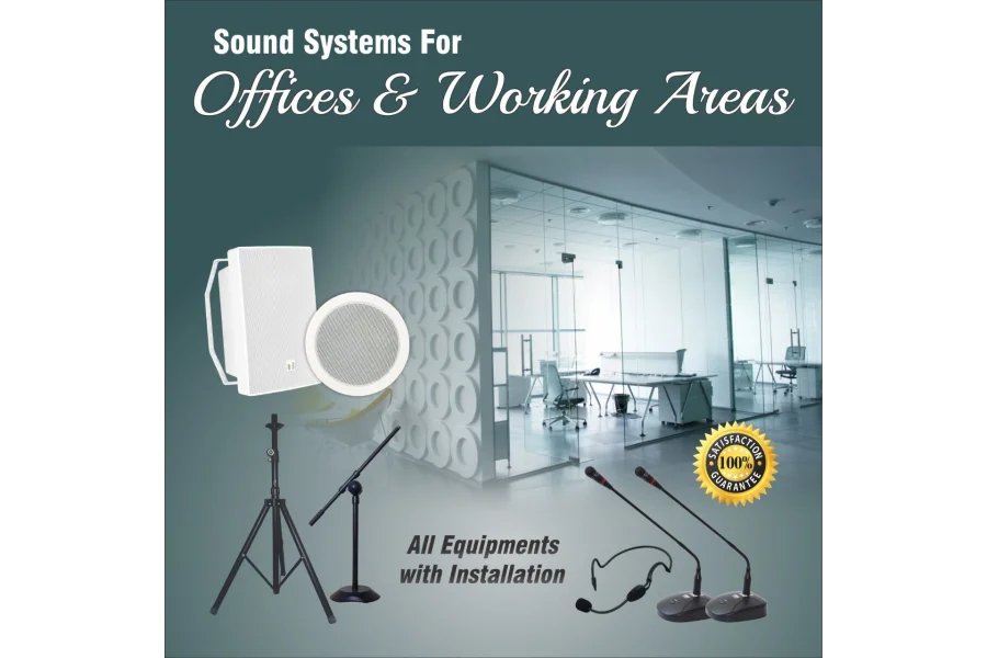 PA Sound Systems Sales, Installation for Office & Working Area