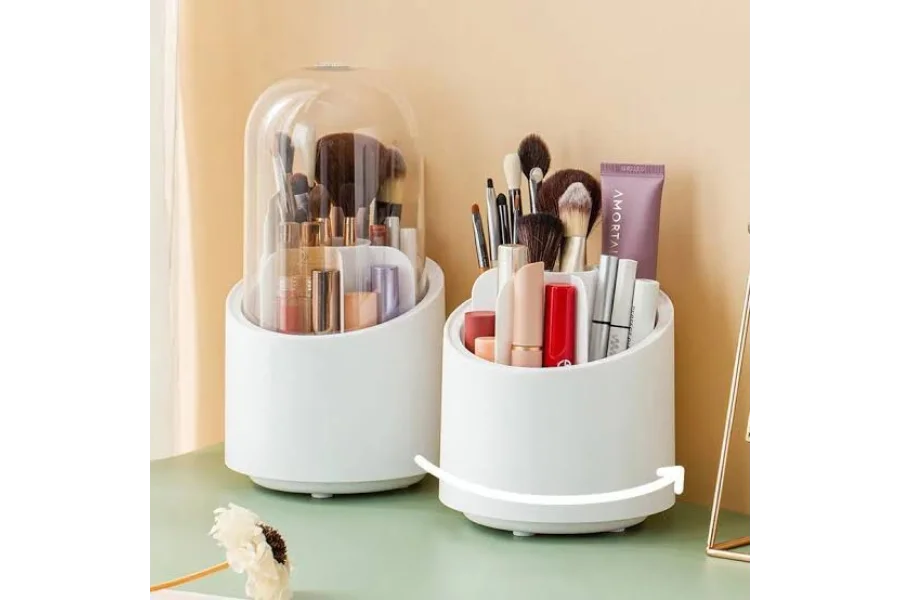 Dust Proof Rotating Plastic Lipstick Eyebrow Holder