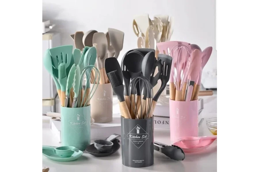 12 Piece Silicon Kitchen Utensils Set