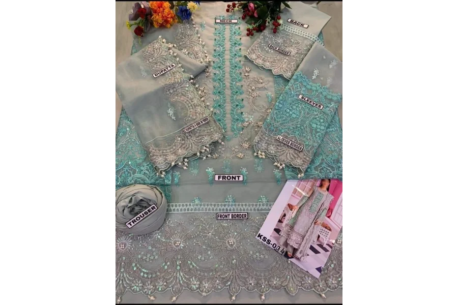 ایلاف دلہن کا کڑھائی والا لباس