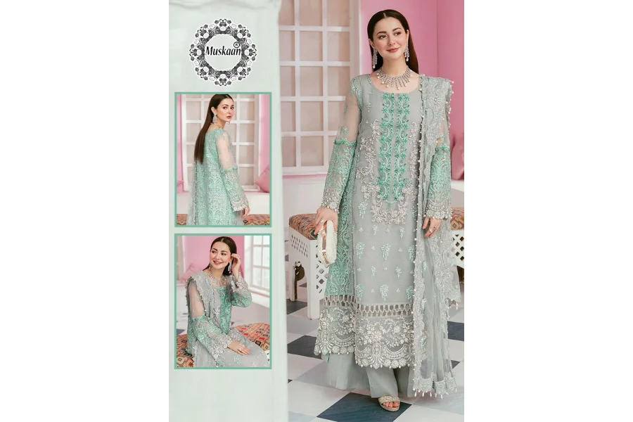 Elaaf Formal Wedding Collection-Silver Gray