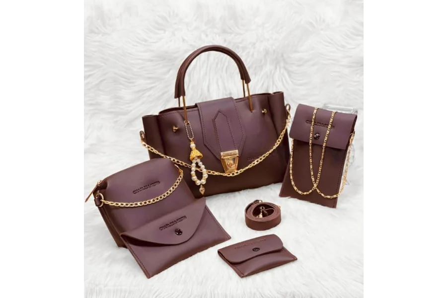 5 in1 Purse- For Women (Maroon)