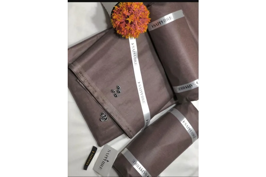 Sapphire Khaddar Unstitched-Dark Brown