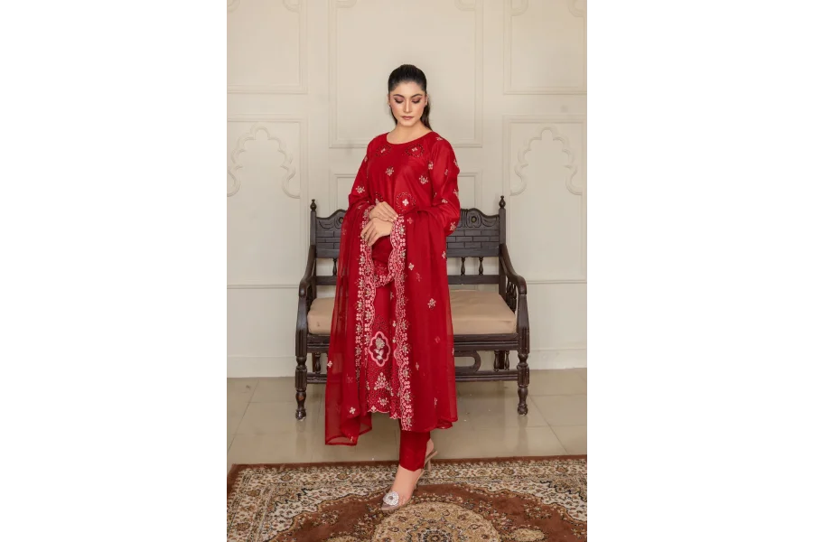 AYRA EMB ORIGINAL BRAND MID WINTER COTTON (Red)