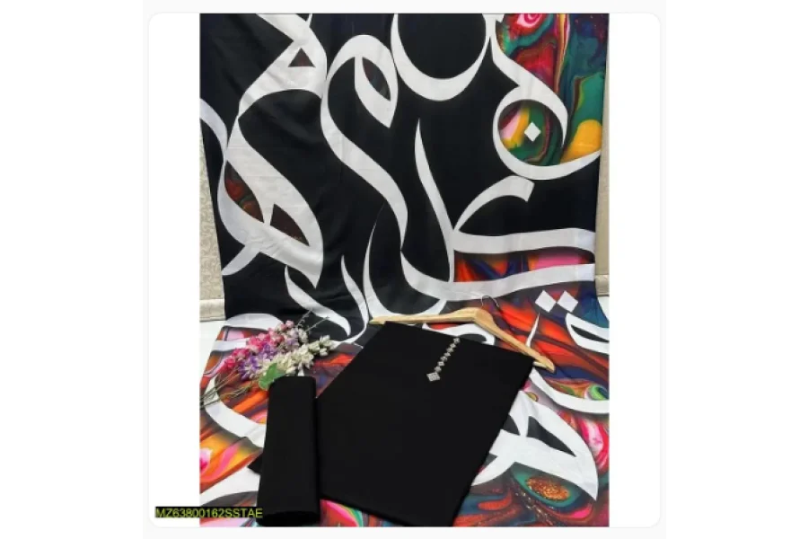 3 Pcs Women&#39;s Unstitched Silk Printed Suit