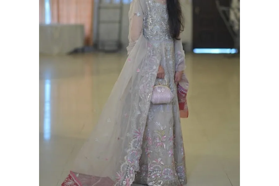 Baroque Heavy Embroidered Formal Wedding Collection- TeaPink & Midnigh